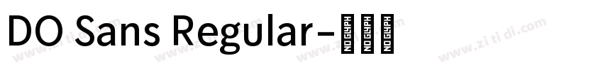 DO Sans Regular字体转换